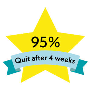 Success-rate-95-percent-quit-after-4-weeks Smoke quitters success rate 95 percent